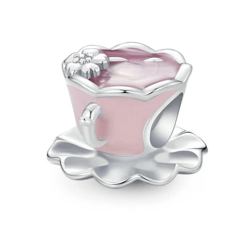 آویز گردنبند نقره زنانه پاندورا مدل flower tea cup 65192